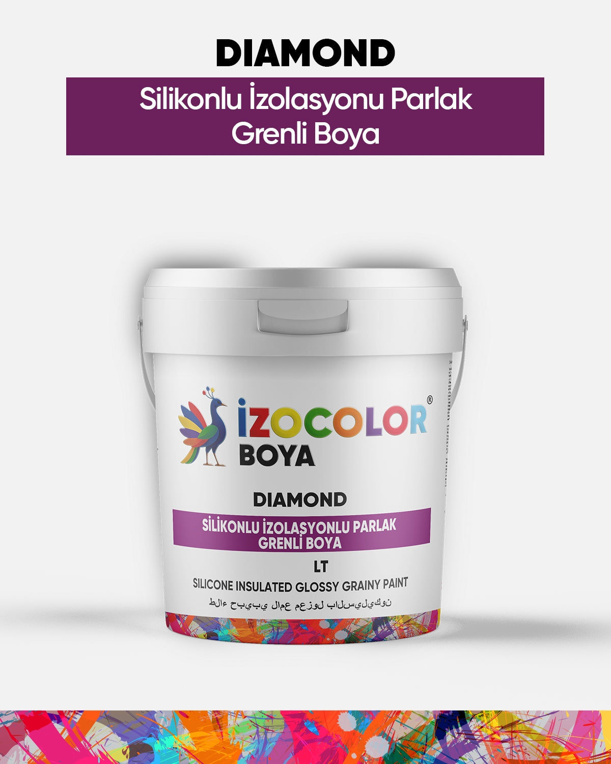 İzocolor Diamond Silikonlu İzolasyonlu Parlak Grenli Boya