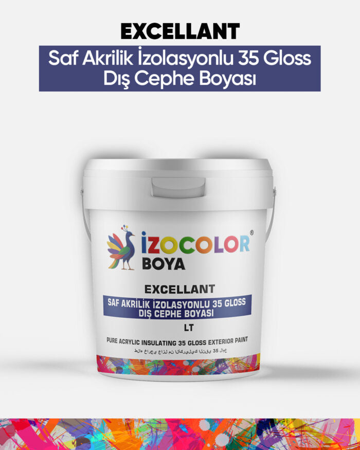 İzocolor Excellant Mega Saf Akrilik Parlak Dış Cephe Boyası 35 GLOSS