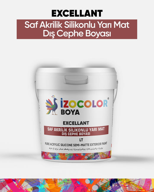 İzocolor Excellant Saf Akrilik Silikonlu Dış Cephe Boyası