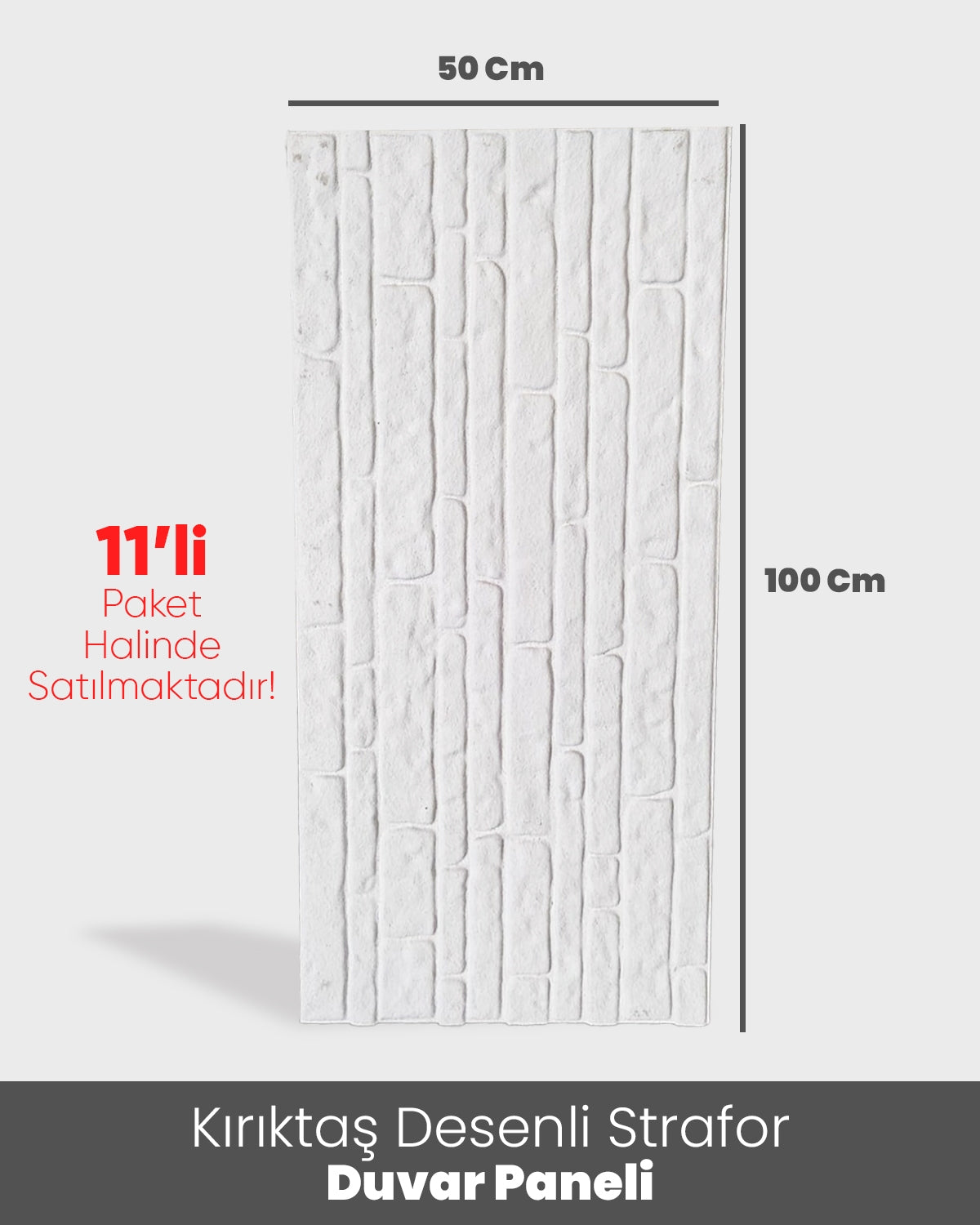 İzocolor Kırıktaş Desenli Strafor Duvar Paneli (11 Adet)
