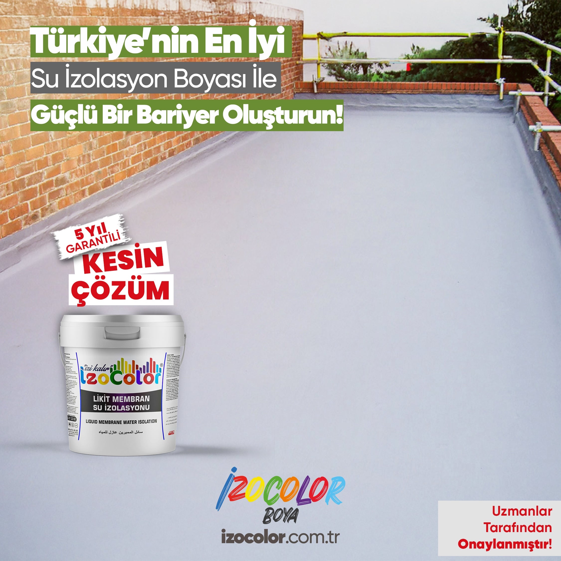 İzocolor Likit Membran Su İzolasyonu